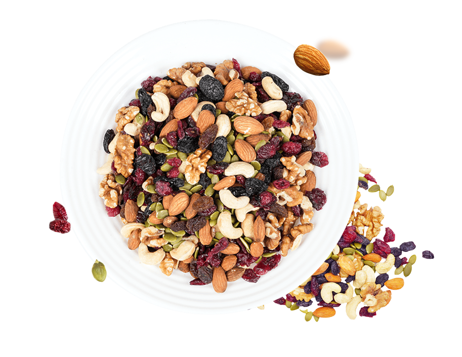 Buah -buahan yang diawetkan oleh kacang campuran harian a